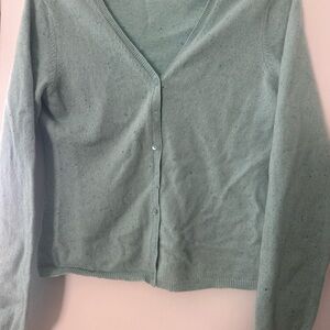 Valerie Stevens Mint Cardigan with Flecks